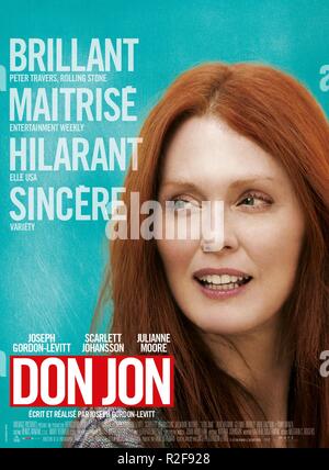 Don Jon Année : 2013 USA Réalisation : Joseph Gordon-Levitt Julianne Moore affiche de film (fr) Banque D'Images