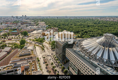 Sony Center à la Potsdamer Platz, Berlin, Allemagne Banque D'Images