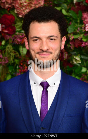 Jamael Westman assistant à l'Evening Standard Theatre Awards 2018 au Theatre Royal, Drury Lane à Covent Garden, Londres Banque D'Images