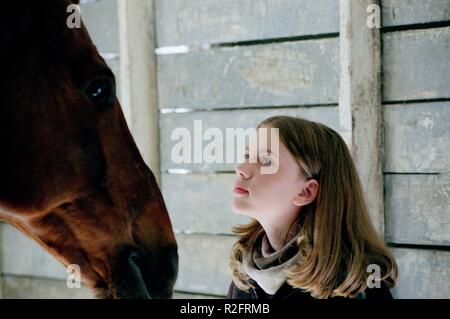 Le cheval Whisperer Année : 1998 USA Réalisation : Robert Redford Scarlett Johansson Banque D'Images