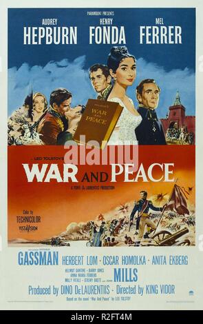 La guerre et la paix Année : 1956 Italie /USA Réalisation : King Vidor affiche de film (USA) Banque D'Images