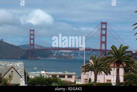 Vue sur le golden gate bridge Banque D'Images