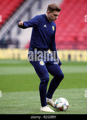 Scotland's James Forrest au cours de la séance de formation à l'Hampden Park, Glasgow. ASSOCIATION DE PRESSE Photo. Photo date : lundi 19 novembre, 2018. Voir l'histoire de l'Écosse. SOCCER PA Crédit photo doit se lire : Jane Barlow/PA Wire. Utilisez UNIQUEMENT ÉDITORIALE Banque D'Images