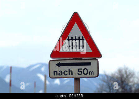 BahnÃ¼bergang limited Banque D'Images