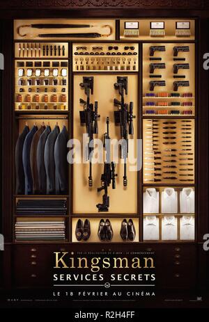 Kingsman : le Service Secret Année : 2014 Réalisateur : Matthew Vaughn UK affiche de film (fr) Banque D'Images