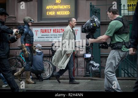 Année : 2014 Birdman USA / Canada Réalisation : Alejandro Gonzalez Inarritu Michael Keaton Shooting photo Oscar meilleur film 2015 Banque D'Images