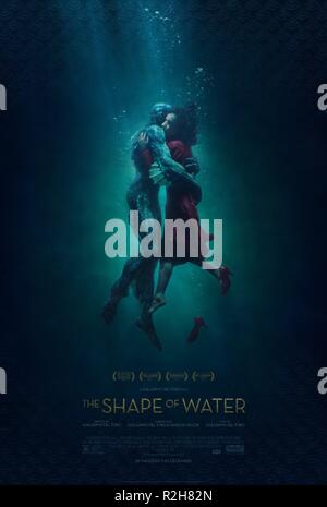 La forme de l'eau Année : 2017 USA Réalisateur : Guillermo del Toro Sally Hawkins, Doug Jones Poster (USA) Banque D'Images