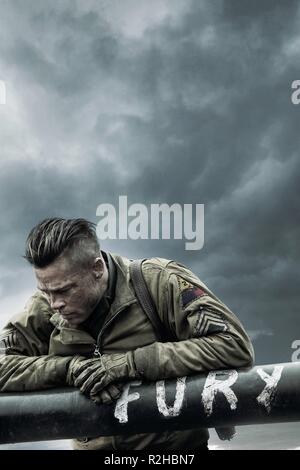 Fury Année : 2014 USA Réalisateur : David Ayer Brad Pitt Film poster (sans texte) Banque D'Images