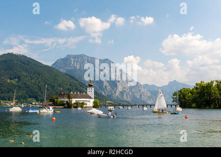 GMUNDEN, Autriche, - août 03, 2018 : Gmunden Schloss Ort ou Schloss Orth dans le lac Traunsee Gmunden en ville. Schloss Ort est un château autrichien trouvés Banque D'Images