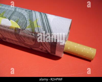 Les cigarettes sont cher Banque D'Images