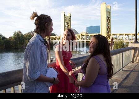 Lady Bird Année : 2017 USA Réalisation : Greta Gerwig Greta Gerwig, Saoirse Ronan, Beanie Feldstein Shooting photo Banque D'Images