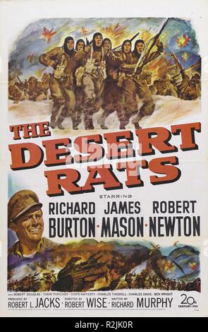 Les Rats du désert Année : 1953 USA Réalisation : Robert Wise Poster (USA) Banque D'Images