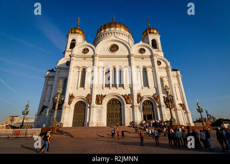 La Cathédrale Orthodoxe Russe de construction récente du Christ Sauveur à Moscou, Russie. Architecte - Zurab Tsereteli. Banque D'Images