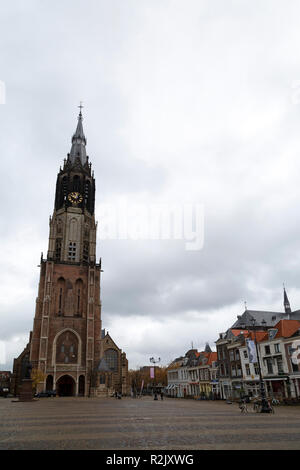 La Nieuwe Kerk (nouvelle église) à Delft, aux Pays-Bas. La tombe de Guillaume le Taciturne se trouve dans l'église. Banque D'Images