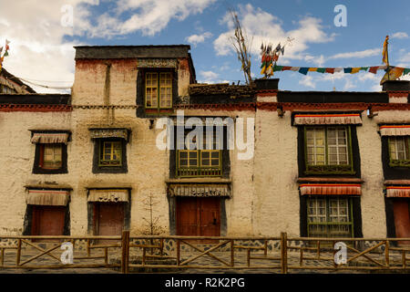 La vieille ville de Gyantse Banque D'Images