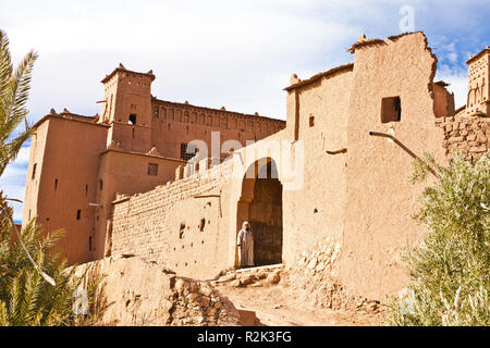 Le Maroc, dans le sud du Maroc, Atlas, Ait Ben Haddou-Kasbah, Banque D'Images