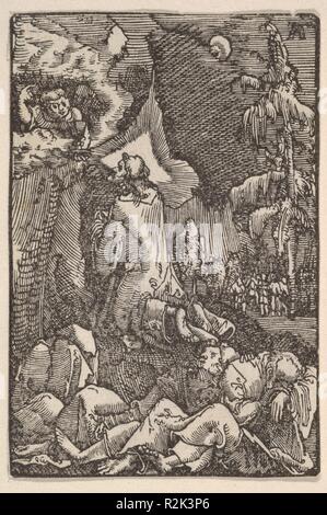 L'agonie dans le jardin, à partir de l'automne et le salut de l'humanité à travers la vie et la Passion du Christ. Artiste : Albrecht, Regensburg, Allemagne (ca. 1480-1538 Ratisbonne). Fiche Technique : Dimensions : 2 7/8 x 1 7/8 in. (7,3 x 4,8 cm). Date : ca. 1513. Musée : Metropolitan Museum of Art, New York, USA. Banque D'Images
