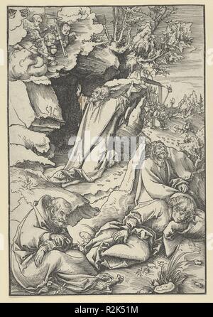 Le Christ au mont des Oliviers, à partir de la Passion. Artiste : Lucas Cranach l'ancien (allemand, Kronach 1472-1553 Weimar). Fiche Technique : Dimensions : 9 × 6 13/16 11/16 in. (25 × 17 cm). Portefeuille/Série : la passion. Musée : Metropolitan Museum of Art, New York, USA. Banque D'Images