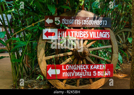 Le nord de la Thaïlande, les Tribus des Collines Village Banque D'Images