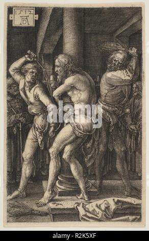 La flagellation, de la Passion. Artiste : Albrecht Dürer (Nuremberg, Allemagne Nuremberg 1471-1528). Fiche Technique : Dimensions : 4 3/4 x 3 1/16 in. (12 × 7,7 cm). Date : 1512. Musée : Metropolitan Museum of Art, New York, USA. Banque D'Images