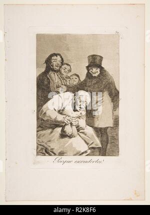 30 Plaque de "Los Caprichos" : Pourquoi les cacher ? (Porque esconderlos ?). Artiste : Goya (Francisco de Goya y Lucientes (Fuendetodos) espagnol, 1746-1828 Bordeaux). Dimensions : Plaque : 8 x 5 7/16 15/16 in. (21,4 x 15,1 cm) feuille : 11 5/8 x 8 1/4 in. (29,5 x 21 cm). Series/portefeuille : Los Caprichos. Date : 1799. Musée : Metropolitan Museum of Art, New York, USA. Banque D'Images
