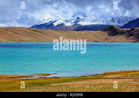 Lac Kyagar Tso de l'himalaya. Le Ladakh, Ladakh Banque D'Images
