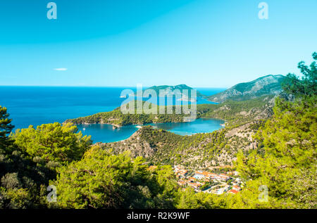 Ölüdeniz lagon en vue paysage mer plage de Banque D'Images