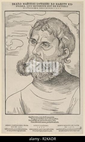 Luther comme 'Hom Jorg'. Artiste : Lucas Cranach l'ancien (allemand, Kronach 1472-1553 Weimar). Fiche Technique : Dimensions : 14 × 3/16 8 7/8 in. (36 × 22,5 cm). Date : 1522. Musée : Metropolitan Museum of Art, New York, USA. Banque D'Images