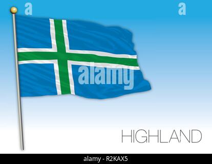 Highland comté drapeau, Royaume-Uni, Ecosse, vector illustration Illustration de Vecteur