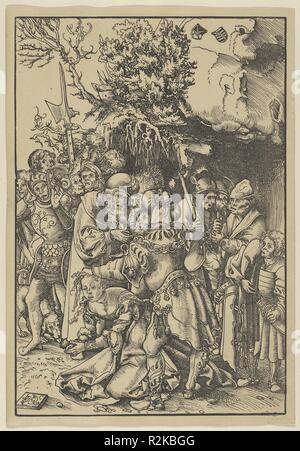 Le martyre de Sainte Barbara. Artiste : Lucas Cranach l'ancien (allemand, Kronach 1472-1553 Weimar). Fiche Technique : Dimensions : 10 × 3/16 7 1/8 in. (25,8 × 18,1 cm). Musée : Metropolitan Museum of Art, New York, USA. Banque D'Images