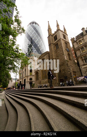 Londres/Angleterre - 06.03.2014 : London City Financial District Gherkin Banque D'Images