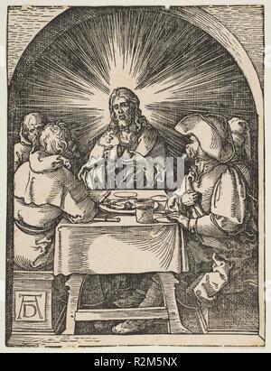 Le Christ à Emmaüs, de la petite Passion. Artiste : Albrecht Dürer (Nuremberg, Allemagne Nuremberg 1471-1528). Fiche technique : Dimensions : 5 1/16 x 3 7/8 in. (12,9 x 9,8 cm). Date : ca. 1510. Musée : Metropolitan Museum of Art, New York, USA. Banque D'Images