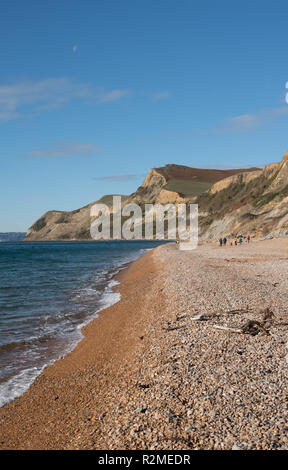 La Côte Jurassique, Bridport Eype, près de Dorset. Banque D'Images