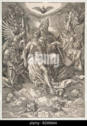 La Sainte Trinité. Artiste : Albrecht Dürer (Nuremberg, Allemagne Nuremberg 1471-1528). Fiche technique : Dimensions : 15 x 11 11/16 5/16 in. (39,8 x 28,7 cm). Date : 1511. Musée : Metropolitan Museum of Art, New York, USA. Banque D'Images