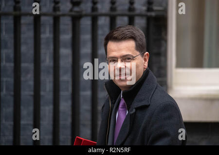 London 20 novembre 2018, James Brokenshire, MP, PC,secrétaire Communautés arrive à une réunion du Cabinet au 10 Downing Street, London Credit Ian Davidson/Alamy Live News Banque D'Images