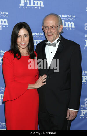 Santa Barbara, CA, USA. 19 Nov, 2018. LOS ANGELES - jan 19 : Jane Walker Wood, Christopher Lloyd au SBIFF Kirk Douglas Award honorant Hugh Jackman au Ritz Carlton Bacara le 19 novembre 2018 à Santa Barbara, CA Crédit : Kay Blake/ZUMA/Alamy Fil Live News Banque D'Images