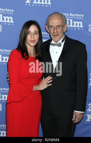 Santa Barbara, CA, USA. 19 Nov, 2018. LOS ANGELES - jan 19 : Jane Walker Wood, Christopher Lloyd au SBIFF Kirk Douglas Award honorant Hugh Jackman au Ritz Carlton Bacara le 19 novembre 2018 à Santa Barbara, CA Crédit : Kay Blake/ZUMA/Alamy Fil Live News Banque D'Images