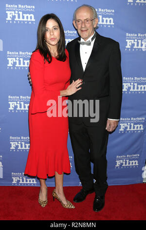 Santa Barbara, CA, USA. 19 Nov, 2018. LOS ANGELES - jan 19 : Jane Walker Wood, Christopher Lloyd au SBIFF Kirk Douglas Award honorant Hugh Jackman au Ritz Carlton Bacara le 19 novembre 2018 à Santa Barbara, CA Crédit : Kay Blake/ZUMA/Alamy Fil Live News Banque D'Images