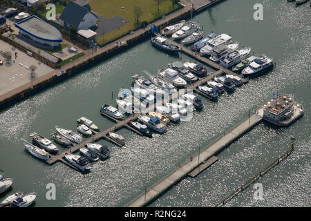 Marina Bergkamen Datteln-Hamm-Kanal, Berkamen, Ruhr, Rhénanie du Nord-Westphalie, Allemagne, Europe, Banque D'Images