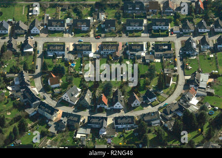 Courbure de la rue, le logement, immobilier, quartier Jardins, Dortmund, Ruhr, Rhénanie du Nord-Westphalie, Allemagne, Europe, Banque D'Images