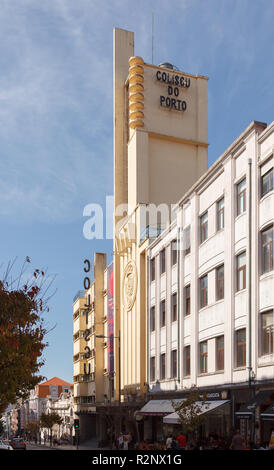 PORTO, PORTUGAL - le 26 octobre 2018 : Coliseum de Coliseu do Porto (Porto) Banque D'Images