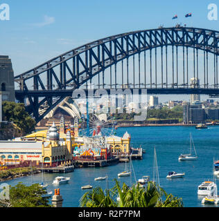 Luna Park Lavender Bay Sydney Harbour Bridge, Sydney NSW Australie. Banque D'Images