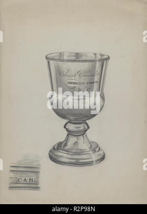 Tasse communion en argent. En date du : 1935/1942. Dimensions : hors tout : 36 x 26,3 cm (14 3/16 x 10 3/8 in.). Médium : graphite sur papier. Musée : National Gallery of Art, Washington DC. Auteur : Ella Josephine Sterling. Banque D'Images