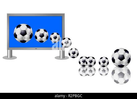 Le football à plat Banque D'Images