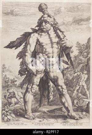 Heindrick Goltzius / les 'grandes' Hercules. 1589. Burin sur papier vergé. Musée : Musée du Prado, Madrid, España. Auteur : GOLTZIUS, HEINDRICK. HENDRICK GOLTZIUS. Hendrik Goltzius. Banque D'Images