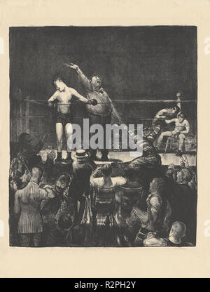 Présentation du Champion. En date du : 1916. Dimensions : image : 62,87 × 53,02 cm (24 3/4 x 20 7/8 in.). Technique : lithographie en noir. Musée : National Gallery of Art, Washington DC. Auteur : George Bellows. Banque D'Images