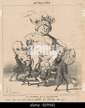 Le triomphe de la loi du 31 mai. Date : le 19e siècle. Technique : lithographie. Musée : National Gallery of Art, Washington DC. Auteur : Honoré Daumier. Banque D'Images