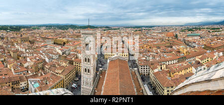 Florence, plafonnier, de la Cathédrale, Santa Maria del Fiore, vue panoramique depuis le dôme Banque D'Images