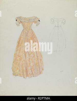 Robe de mariage. En date du : ch. 1937. Dimensions : hors tout : 44,6 x 36 cm (17 9/16 x 14 3/16 po.). Médium : aquarelle et graphite sur papier. Musée : National Gallery of Art, Washington DC. Auteur : Arelia Arbo. Banque D'Images