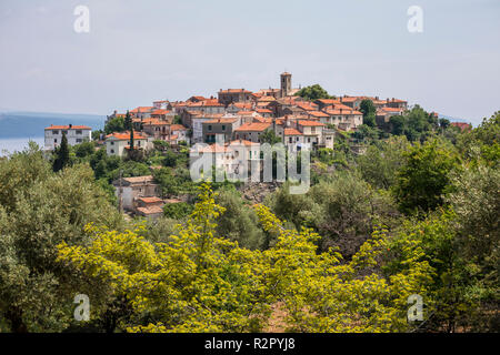 Avis de Beli, île de Cres, la baie de Kvarner, Croatie Banque D'Images